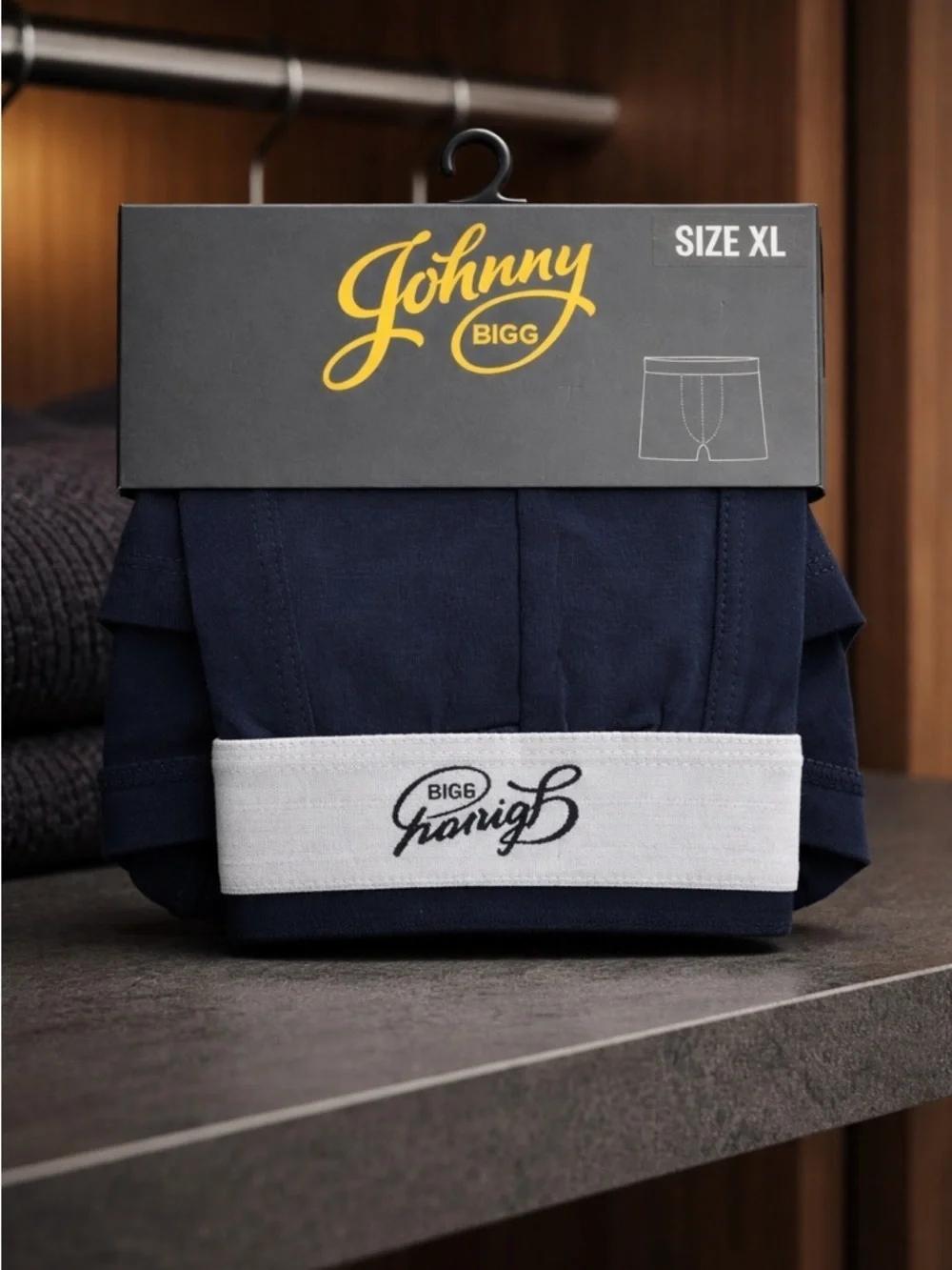NWT Johnny Bigg Men's Big & Tall Navy Boxer Briefs - Size XL